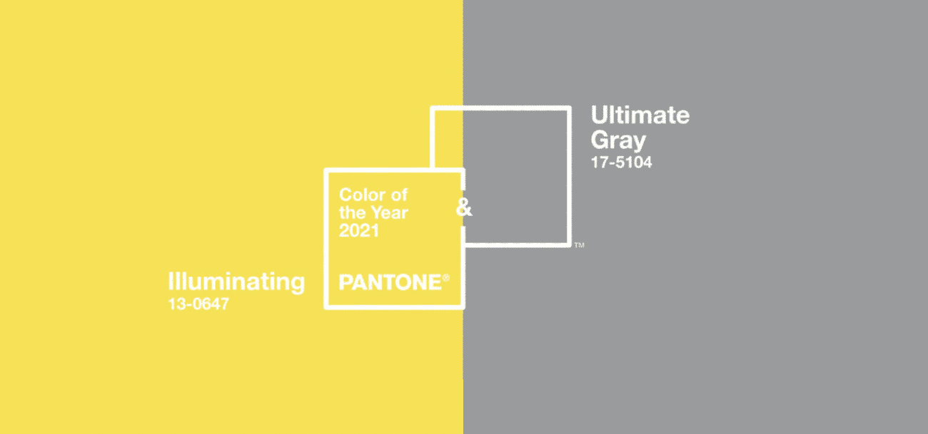 Les couleurs de Pantone 2021 : Illuminating et Ultimate Grey