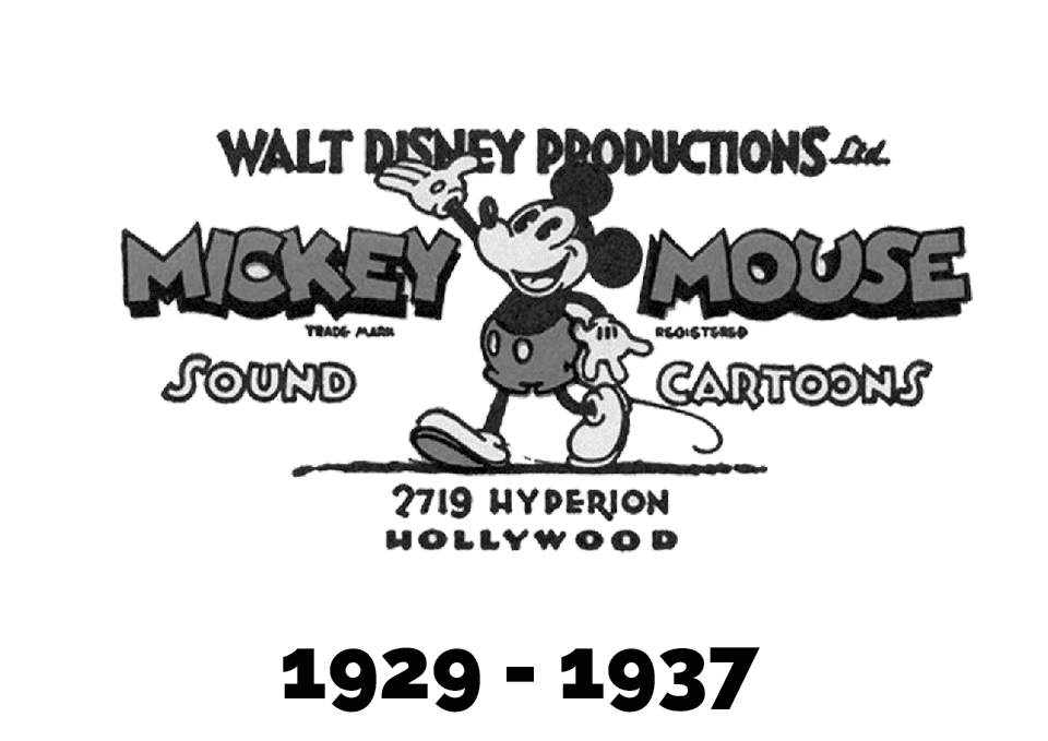 Histoire logo Disney Mickey 1929-1937