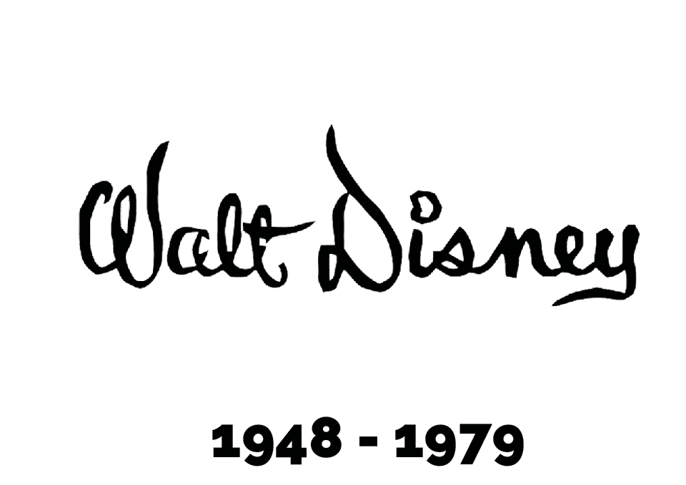 Histoire logo Disney signature 1948 - 1979